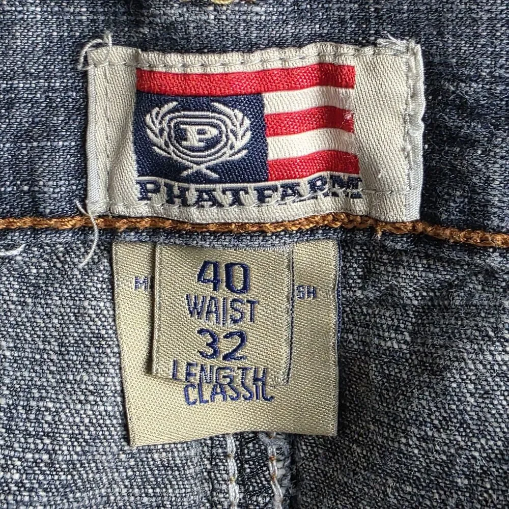 Vintage Phat Men's 40x32 Medium Wash Straight Leg Denim Pants